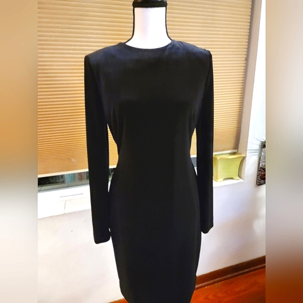 NWT Antonio Melani Black Velvet Cocktail Dress